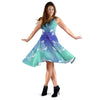 Sea Turtle Draw Sleeveless Mini Dress