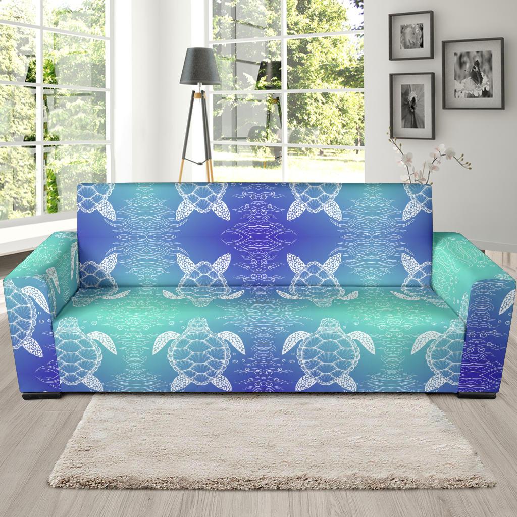 Sea Turtle Draw Sofa Slipcover-JORJUNE.COM