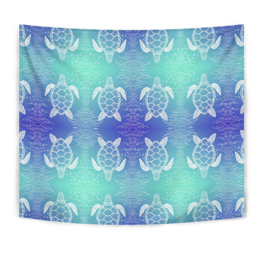 Sea Turtle Draw Tapestry
