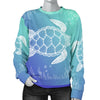 Sea Turtle Draw Women Crewneck Sweatshirt