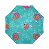 Sea Turtle Pattern Automatic Foldable Umbrella