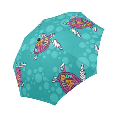 Sea Turtle Pattern Automatic Foldable Umbrella