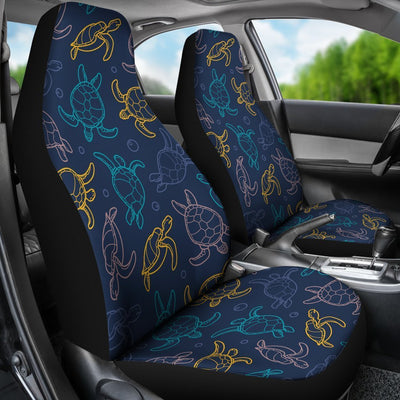 Sea Turtle pattern blue Print Universal Fit Car Seat Covers