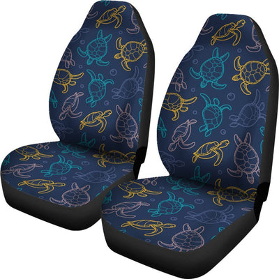 Sea Turtle pattern blue Print Universal Fit Car Seat Covers
