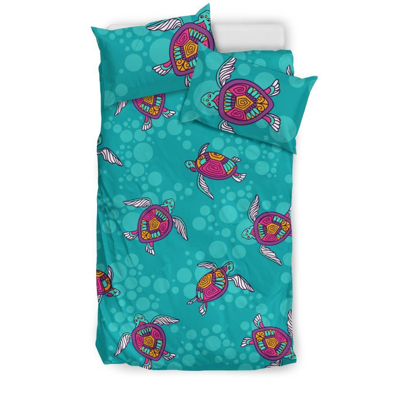 Sea Turtle Pattern Duvet Cover Bedding Set