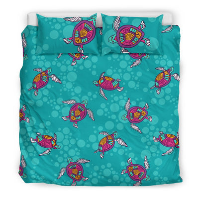 Sea Turtle Pattern Duvet Cover Bedding Set