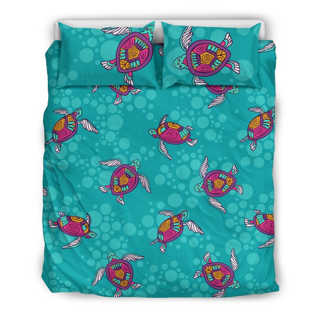 Sea Turtle Pattern Duvet Cover Bedding Set