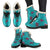 Sea Turtle Pattern Faux Fur Leather Boots