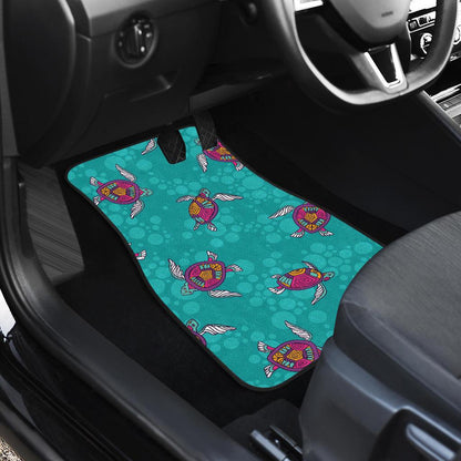 Sea Turtle Pattern Front and Back Car Floor Mats
