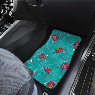 Sea Turtle Pattern Front and Back Car Floor Mats