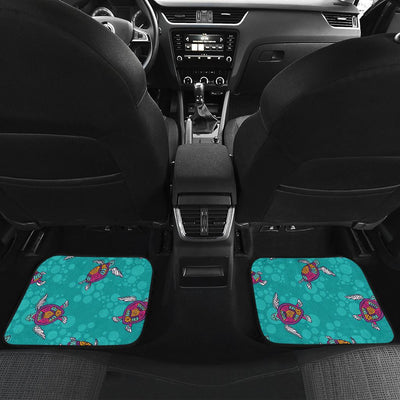 Sea Turtle Pattern Front and Back Car Floor Mats