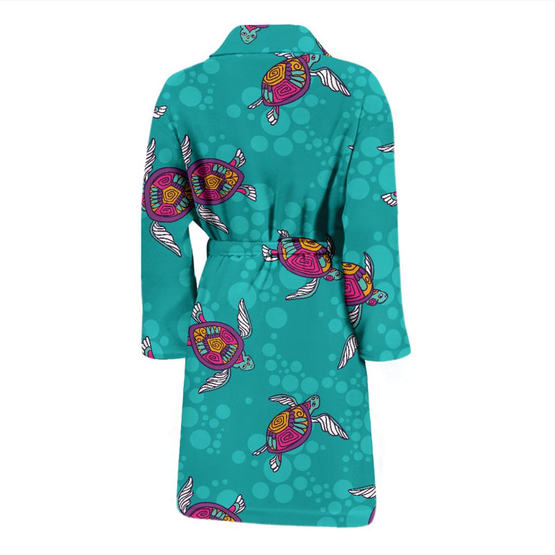 Sea Turtle Pattern Men Bath Robe