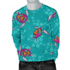 Sea Turtle Pattern Men Crewneck Sweatshirt