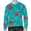 Sea Turtle Pattern Men Crewneck Sweatshirt