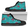 Sea Turtle Pattern Men High Top Shoes