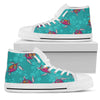 Sea Turtle Pattern Men High Top Shoes