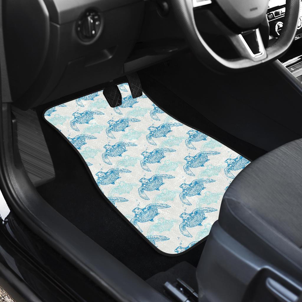 Sea Turtle Pattern Print Design T01 Car Floor Mats-JORJUNE.COM