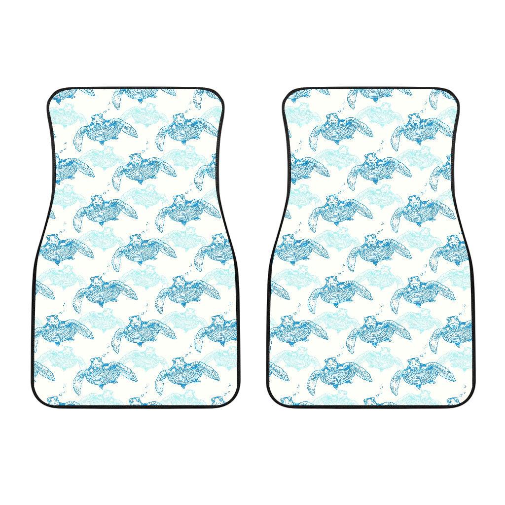 Sea Turtle Pattern Print Design T01 Car Floor Mats-JORJUNE.COM