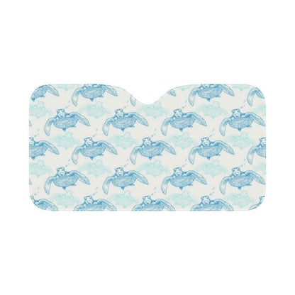 Sea Turtle Pattern Print Design T01 Car Sun Shade-JorJune