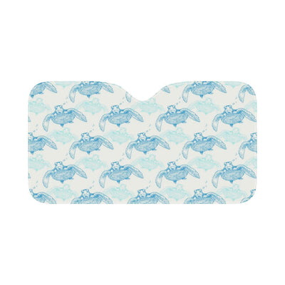 Sea Turtle Pattern Print Design T01 Car Sun Shade-JorJune