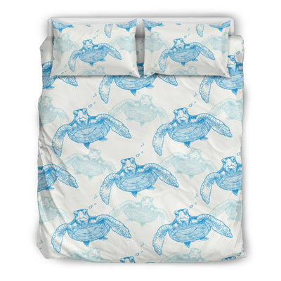 Sea Turtle Pattern Print Design T01 Duvet Cover Bedding Set-JORJUNE.COM