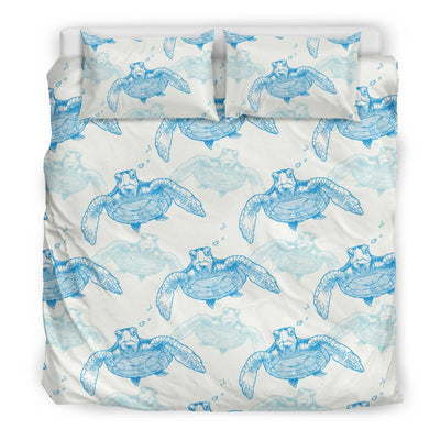 Sea Turtle Pattern Print Design T01 Duvet Cover Bedding Set-JORJUNE.COM