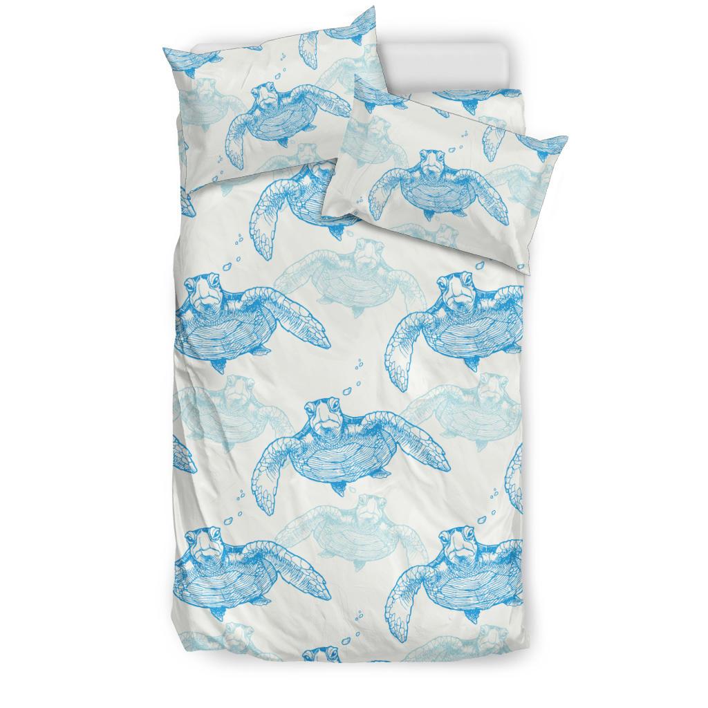 Sea Turtle Pattern Print Design T01 Duvet Cover Bedding Set-JORJUNE.COM