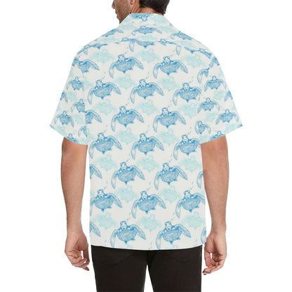 Sea Turtle Pattern Print Design T01 Men Hawaiian Shirt-JorJune