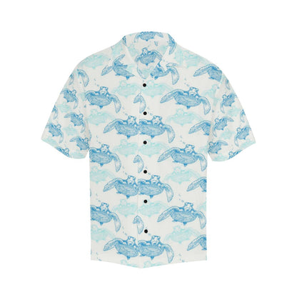 Sea Turtle Pattern Print Design T01 Men Hawaiian Shirt-JorJune