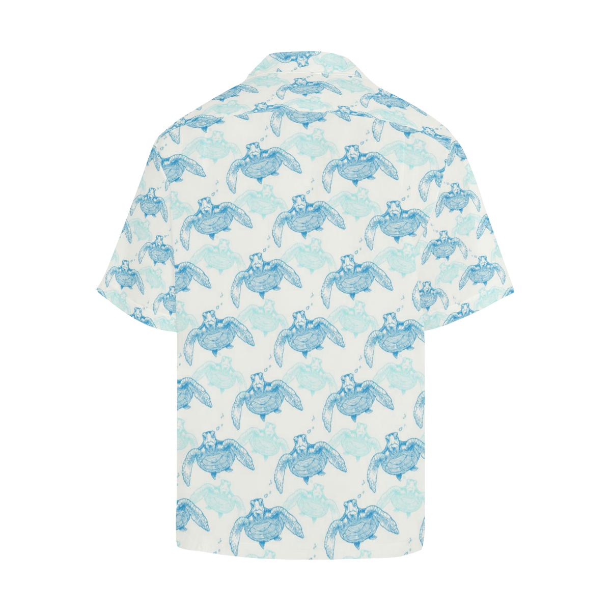 Sea Turtle Pattern Print Design T01 Men Hawaiian Shirt-JorJune