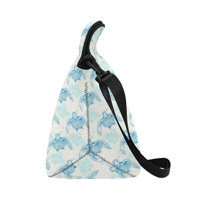 Sea Turtle Pattern Print Design T01 Neoprene Lunch Bag-JorJune