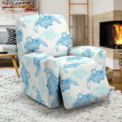 Sea Turtle Pattern Print Design T01 Recliner Slipcover-JORJUNE.COM