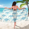 Sea Turtle Pattern Print Design T01 Sarong Pareo Wrap-JORJUNE.COM