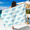 Sea Turtle Pattern Print Design T01 Sarong Pareo Wrap-JORJUNE.COM