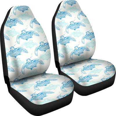 Sea Turtle Pattern Print Design T01 Universal Fit Car Seat Covers-JorJune