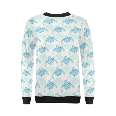 Sea Turtle Pattern Print Design T01 Women Long Sleeve Sweatshirt-JorJune