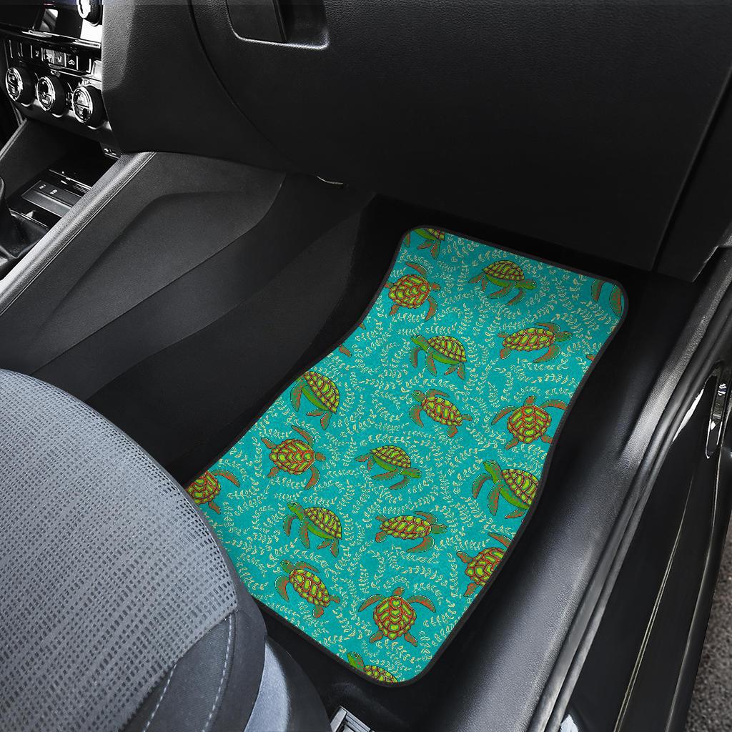 Sea Turtle Pattern Print Design T010 Car Floor Mats-JORJUNE.COM