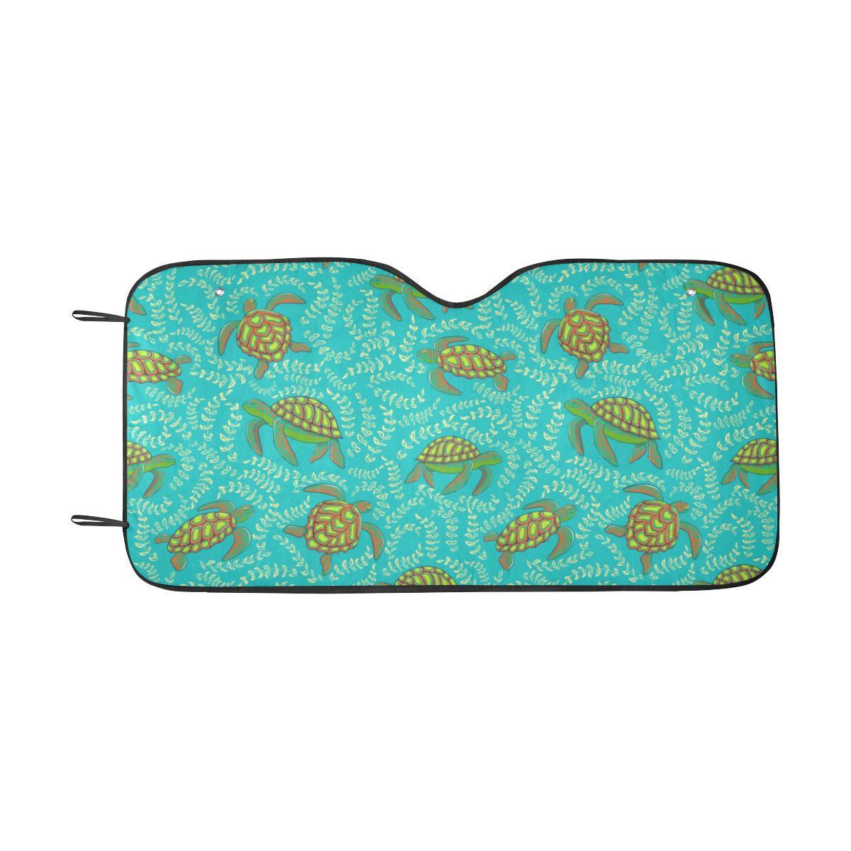 Sea Turtle Pattern Print Design T010 Car Sun Shade-JorJune