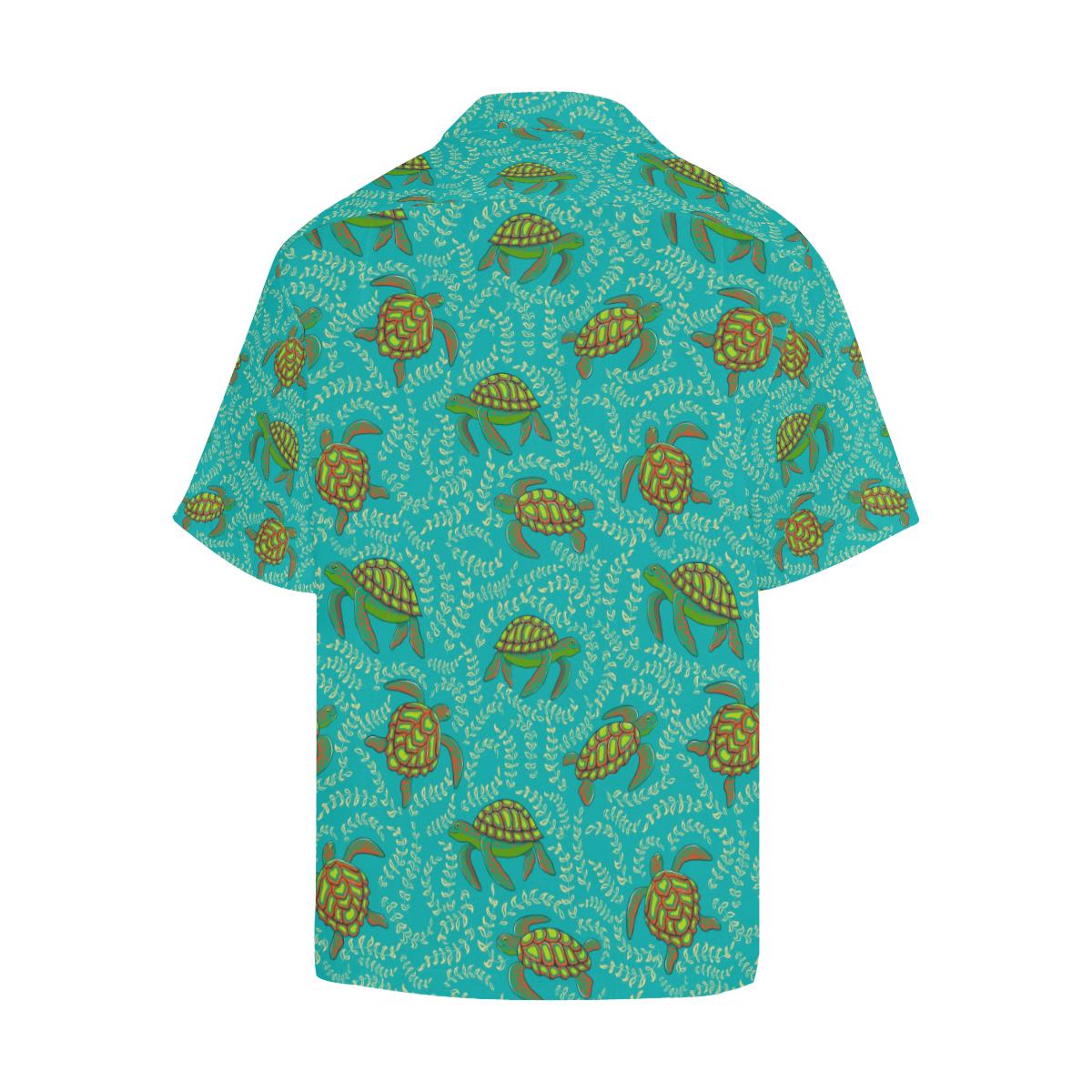 Sea Turtle Pattern Print Design T010 Men Hawaiian Shirt-JorJune