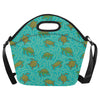 Sea Turtle Pattern Print Design T010 Neoprene Lunch Bag-JorJune