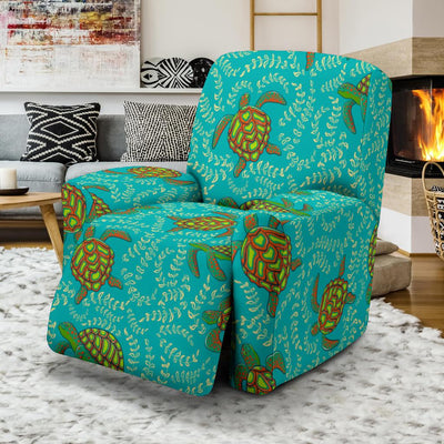 Sea Turtle Pattern Print Design T010 Recliner Slipcover-JORJUNE.COM