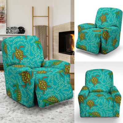 Sea Turtle Pattern Print Design T010 Recliner Slipcover-JORJUNE.COM