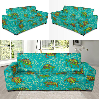 Sea Turtle Pattern Print Design T010 Sofa Slipcover-JORJUNE.COM