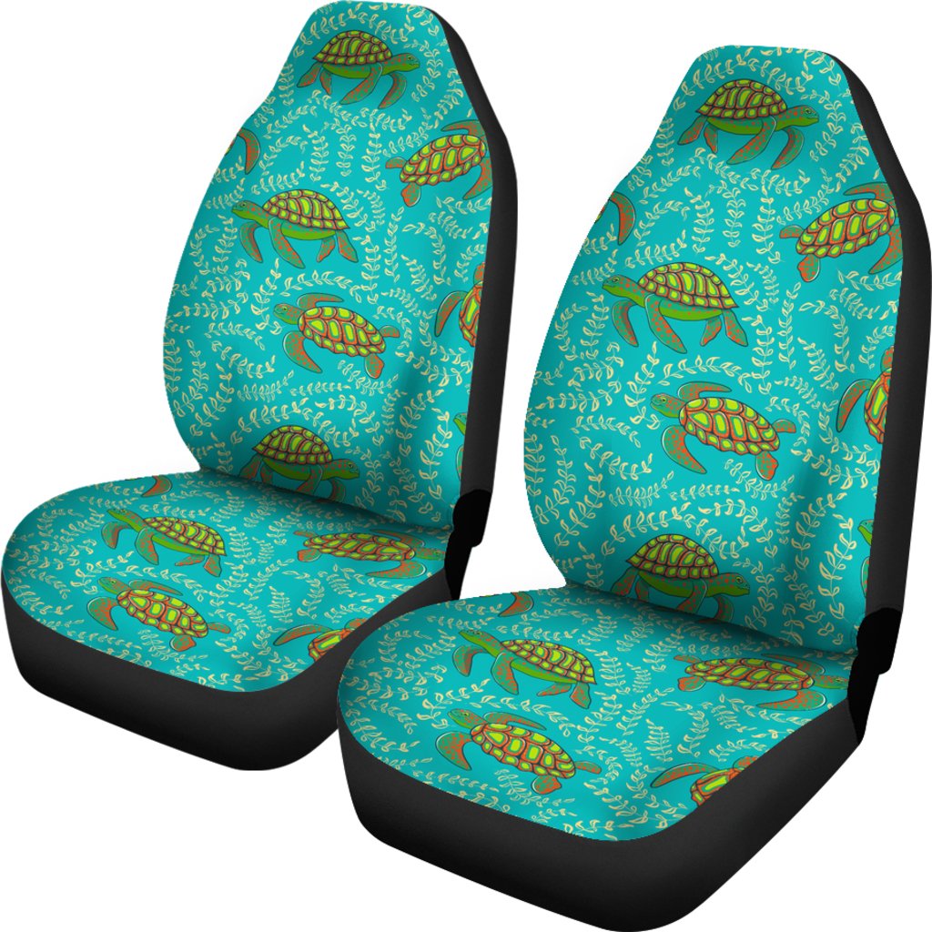 Sea Turtle Pattern Print Design T010 Universal Fit Car Seat Covers-JorJune