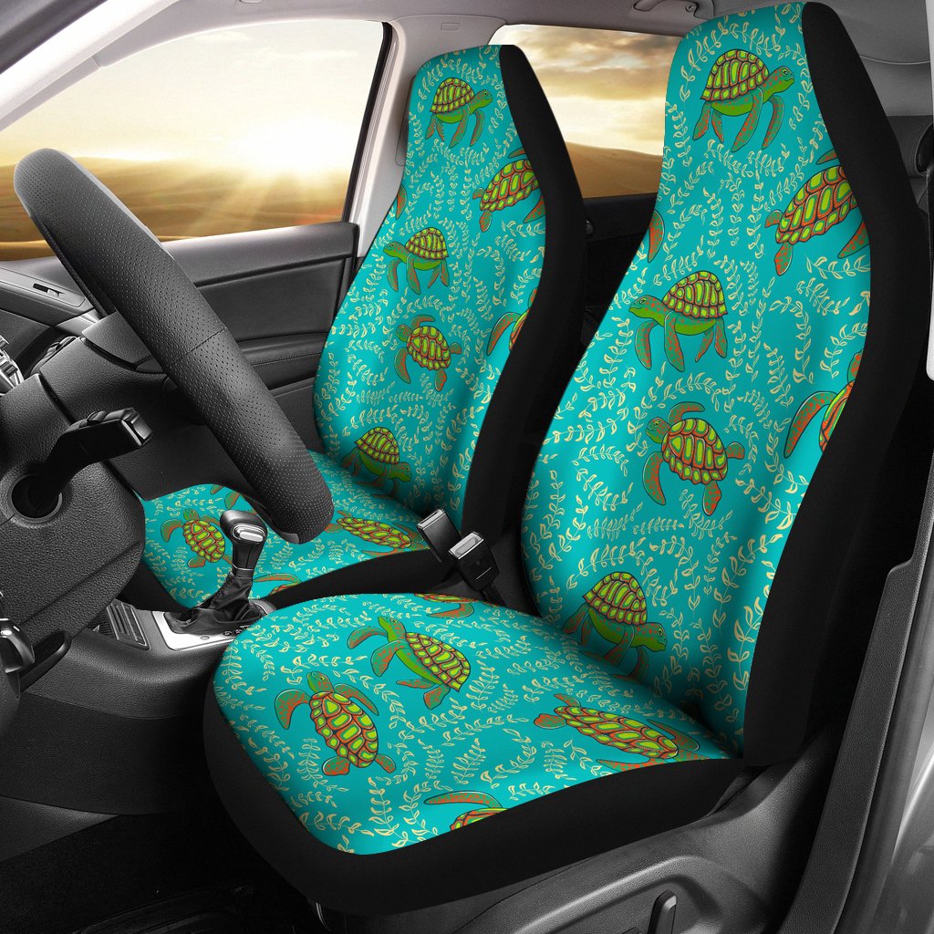 Sea Turtle Pattern Print Design T010 Universal Fit Car Seat Covers-JorJune