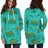 Sea Turtle Pattern Print Design T010 Women Hoodie Dress