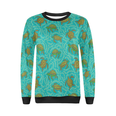 Sea Turtle Pattern Print Design T010 Women Long Sleeve Sweatshirt-JorJune