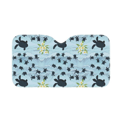 Sea Turtle Pattern Print Design T011 Car Sun Shade-JorJune