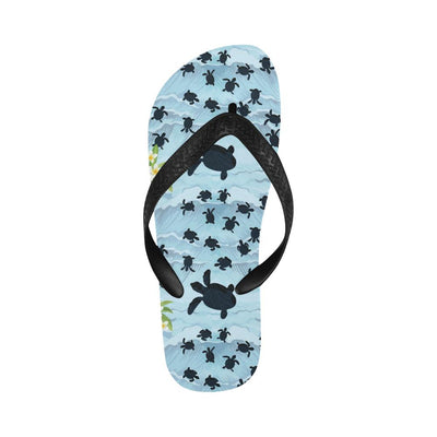 Sea Turtle Pattern Print Design T011 Flip Flops-JorJune