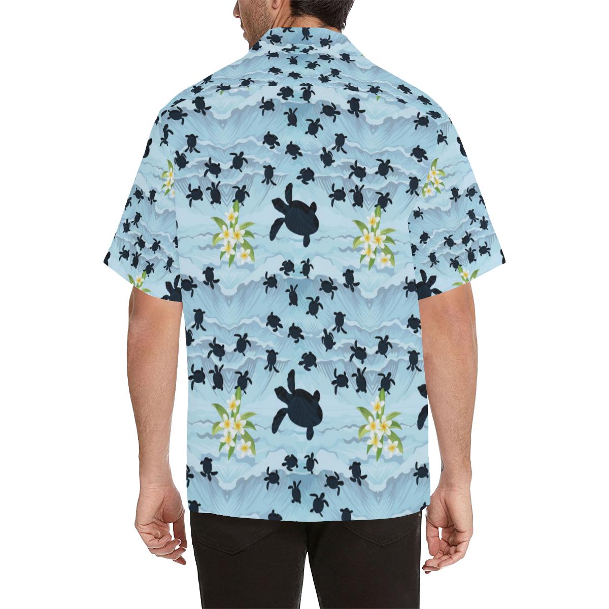 Sea Turtle Pattern Print Design T011 Men Hawaiian Shirt-JorJune